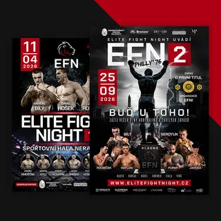 Plakáty turnajů Elite Fight Night