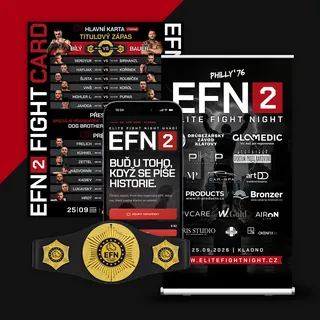 Program, vstupenky, pás a roll-up turnaje EFN